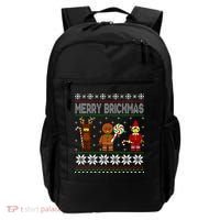 Merry Brickmas Ugly Christmas Block Brick Building  Backpack thumb 0