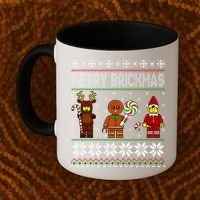 Merry Brickmas Ugly Christmas Block Brick Building  Coffee Mug thumb 2