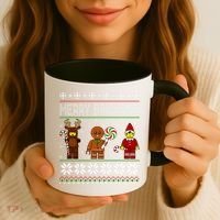 Merry Brickmas Ugly Christmas Block Brick Building  Coffee Mug thumb 3