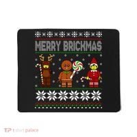 Merry Brickmas Ugly Christmas Block Brick Building  Mousepad thumb 0