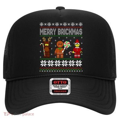 Merry Brickmas Ugly Christmas Block Brick Building  Hat