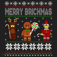 Merry Brickmas Ugly Christmas Block Brick Building  Hat thumb 2