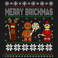 Merry Brickmas Ugly Christmas Block Brick Building  Toddler Hoodie thumb 2