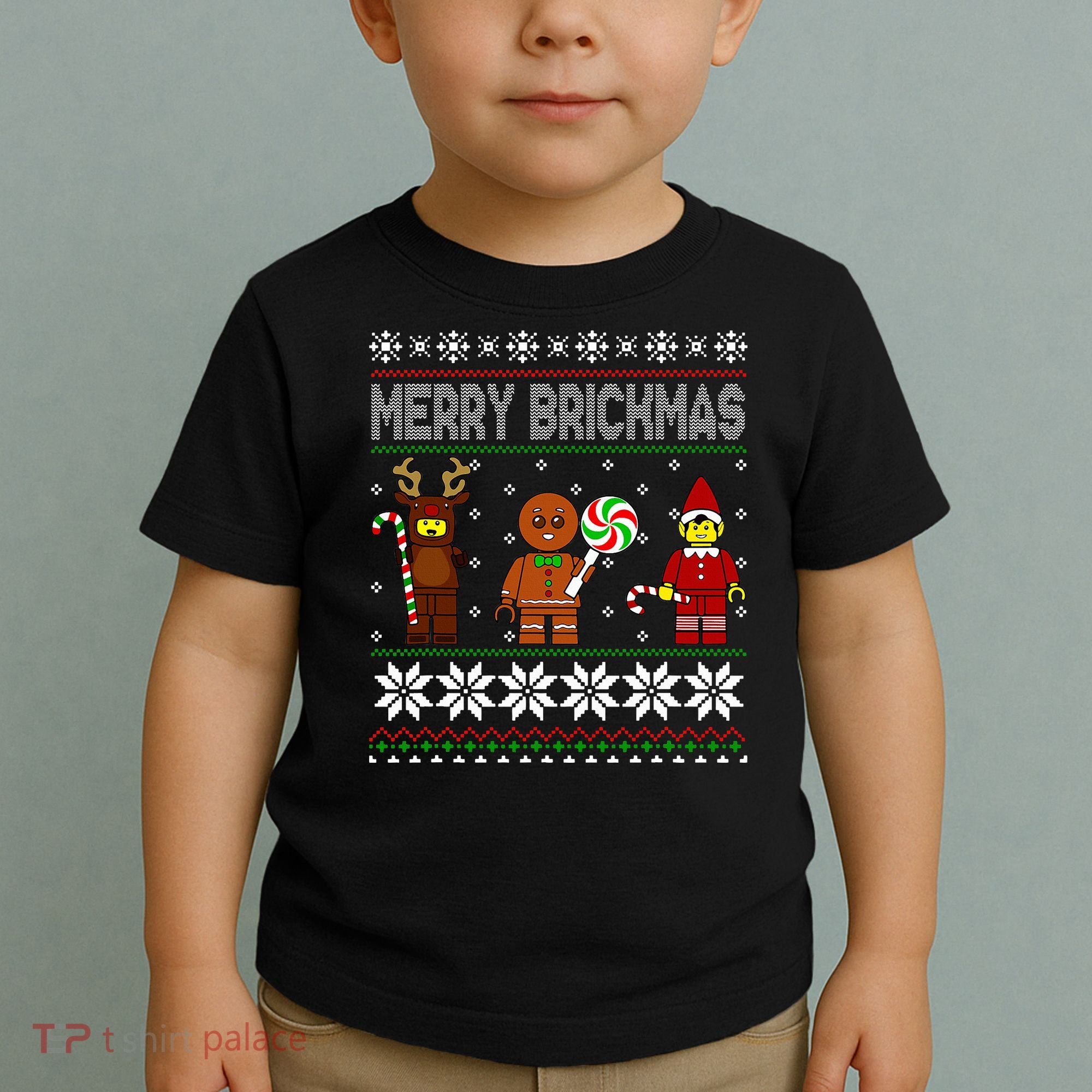 Merry Brickmas Ugly Christmas Block Brick Building  Toddler T-Shirt