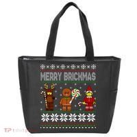 Merry Brickmas Ugly Christmas Block Brick Building  Tote Bag thumb 0