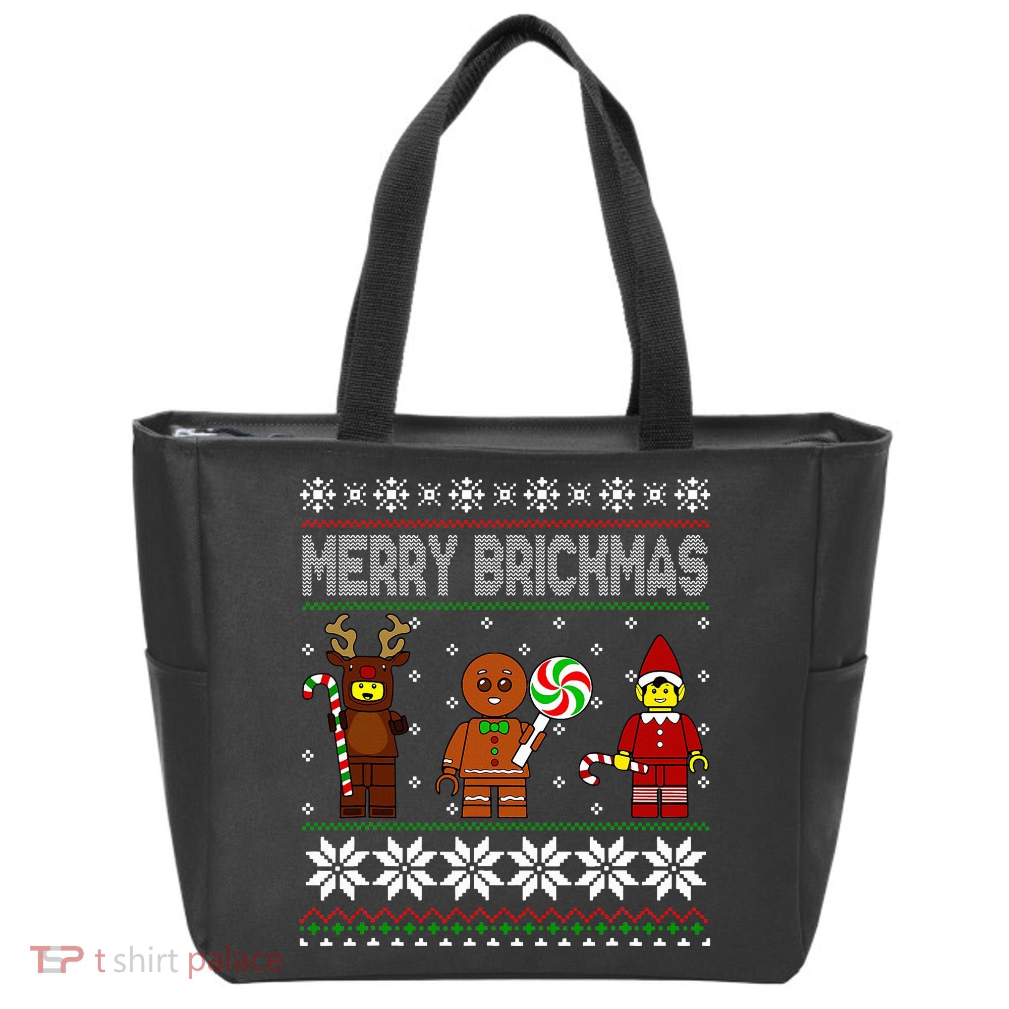 Merry Brickmas Ugly Christmas Block Brick Building  Tote Bag