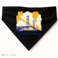 Mackinac Bridge US Travel USA-Made Doggie Bandana thumb 0