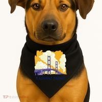 Mackinac Bridge US Travel USA-Made Doggie Bandana thumb 1