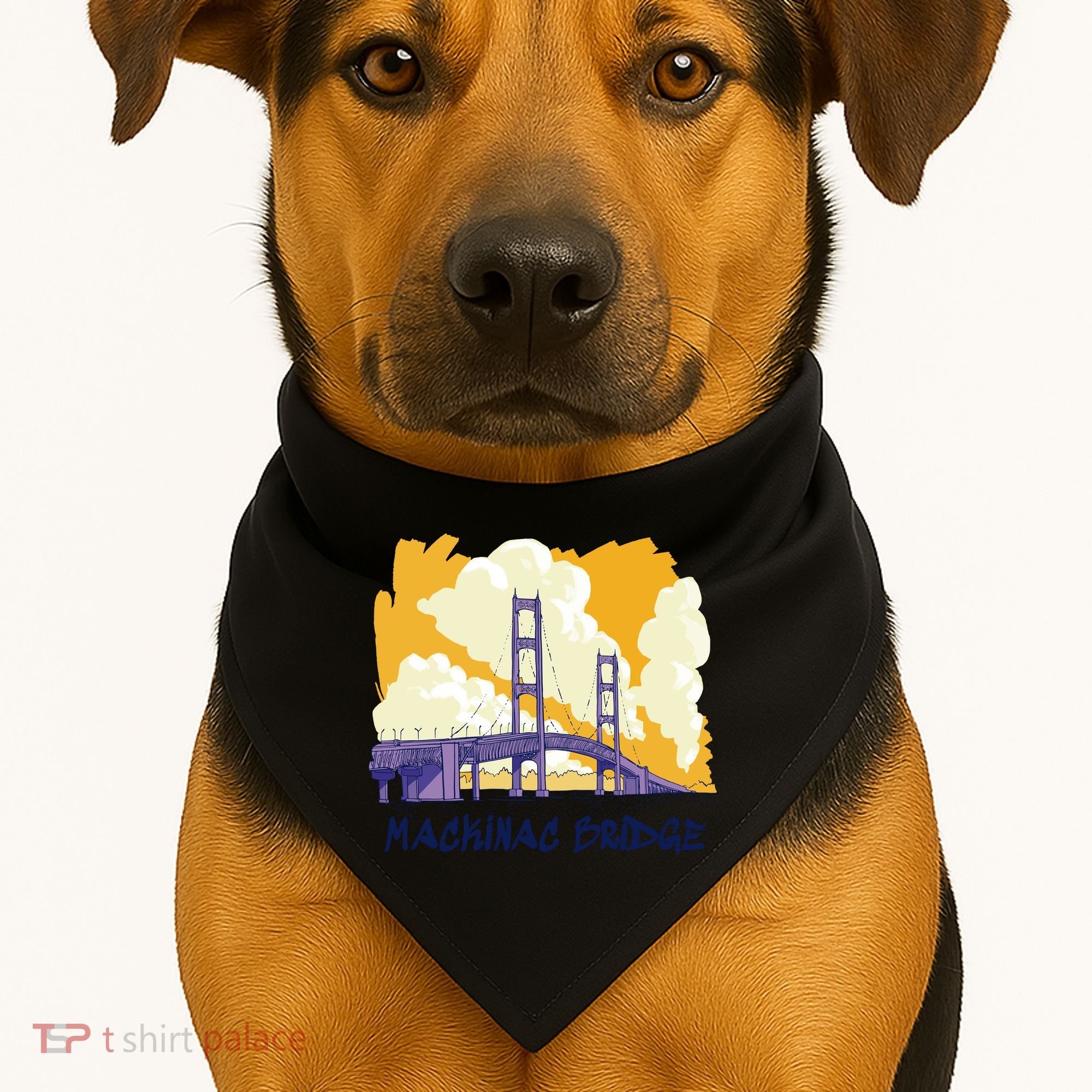 Mackinac Bridge US Travel USA-Made Doggie Bandana