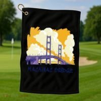 Mackinac Bridge US Travel Golf Towel thumb 1