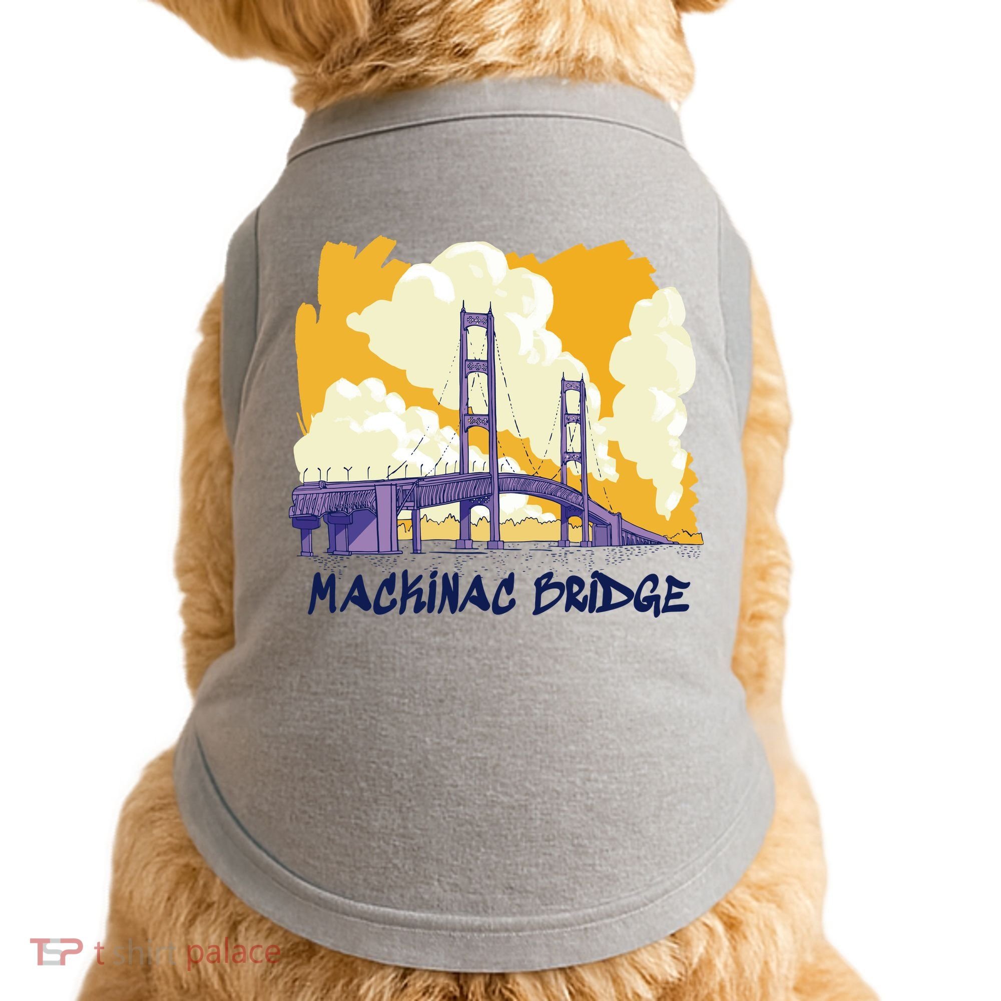 Mackinac Bridge US Travel Doggie Tank