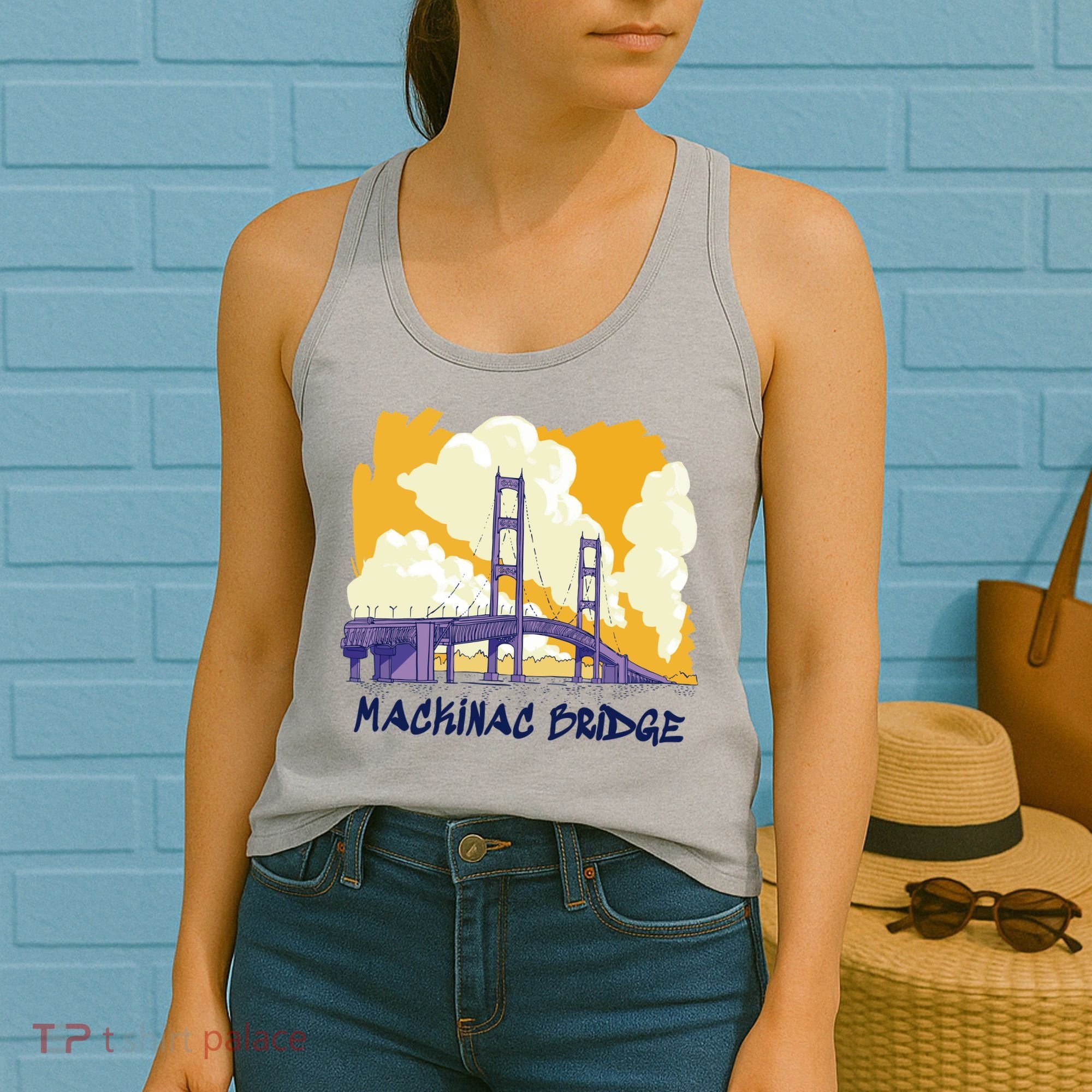 Mackinac Bridge US Travel Women's Tank Top