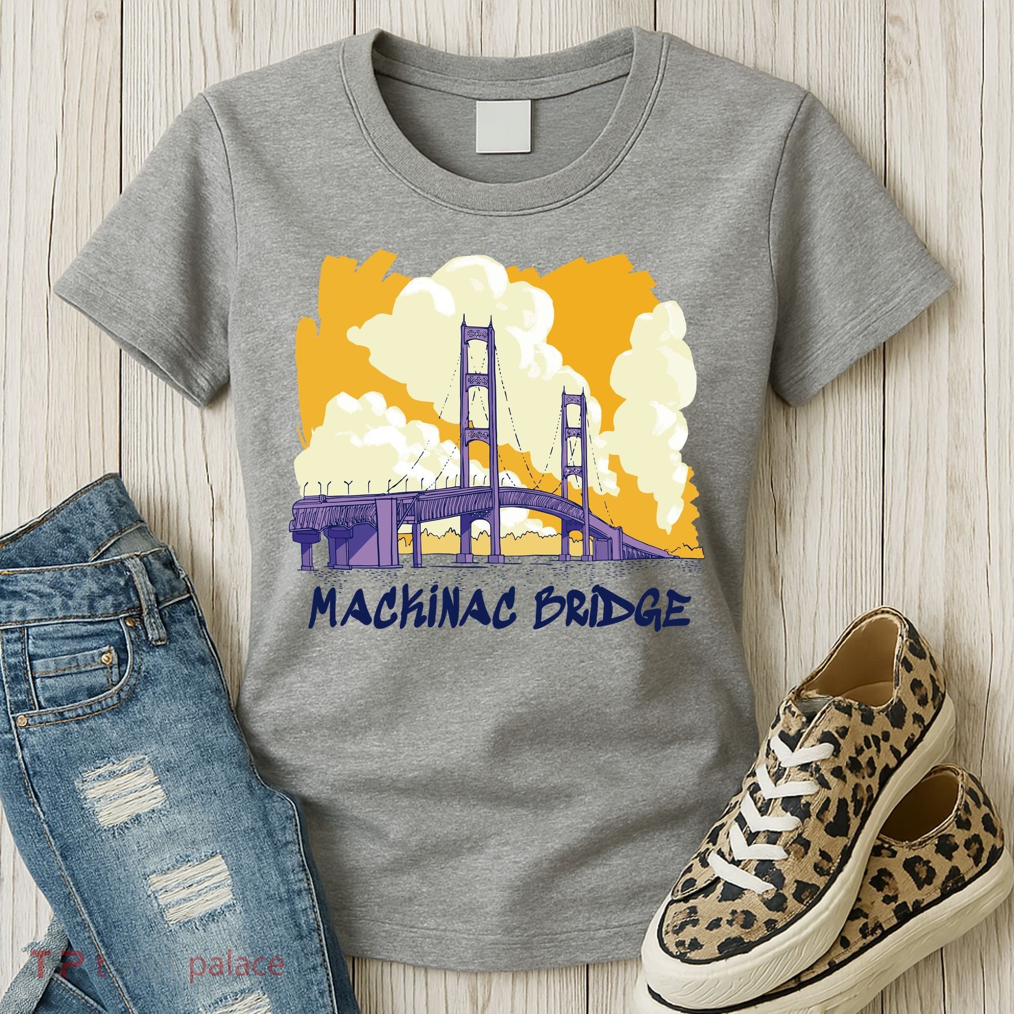 Mackinac Bridge US Travel Women's T-Shirt