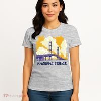 Mackinac Bridge US Travel Women's T-Shirt thumb 4
