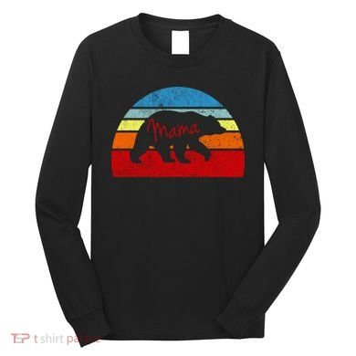 Mama Bear Vintage Retro Gift Long Sleeve Shirt