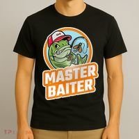 Master Baiter Vintage Bass Fishing Funny Angler T-Shirt thumb 3