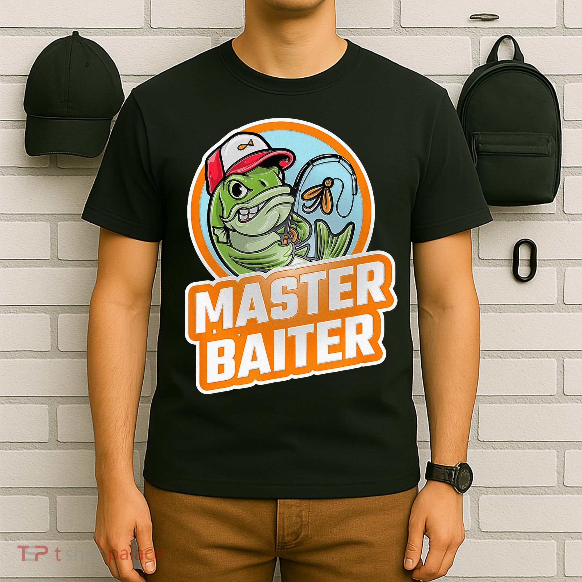 Master Baiter Vintage Bass Fishing Funny Angler T-Shirt