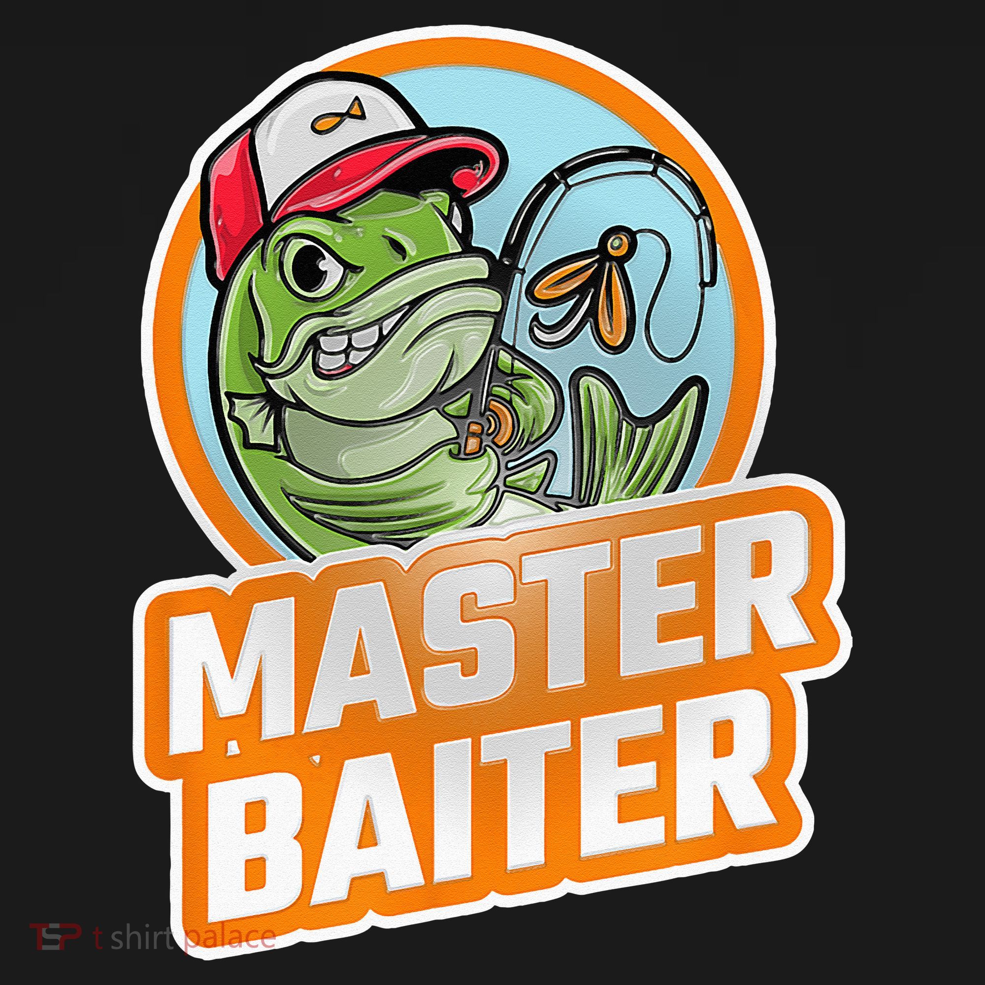 Master Baiter Vintage Bass Fishing Funny Angler T-Shirt
