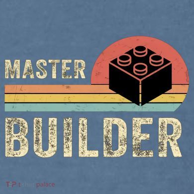 Master Builder Vintage Style Lego Gift Garment-Dyed Sweatshirt
