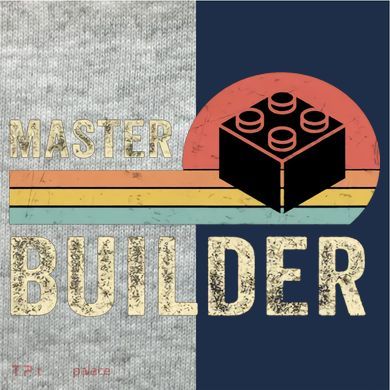 Master Builder Vintage Style Lego Gift Kids Colorblock Raglan Jersey