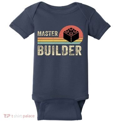 Master Builder Vintage Style Lego Gift Baby Bodysuit