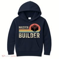 Master Builder Vintage Style Lego Gift Kids Hoodie thumb 0