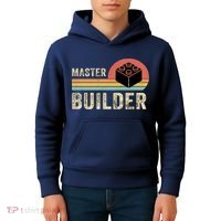 Master Builder Vintage Style Lego Gift Kids Hoodie thumb 4