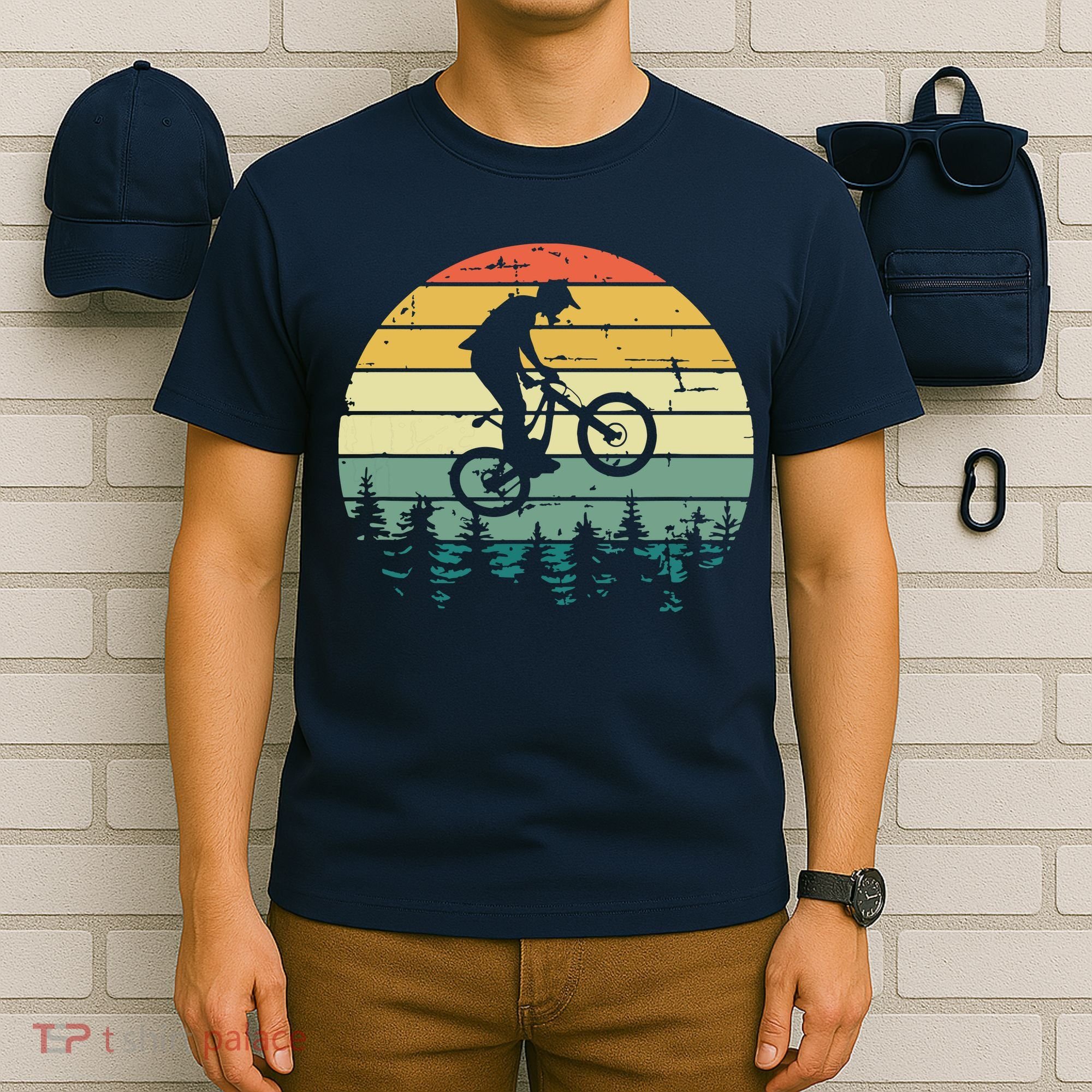 Mountain Bike Vintage Downhill Biking MTB Riding T-Shirt