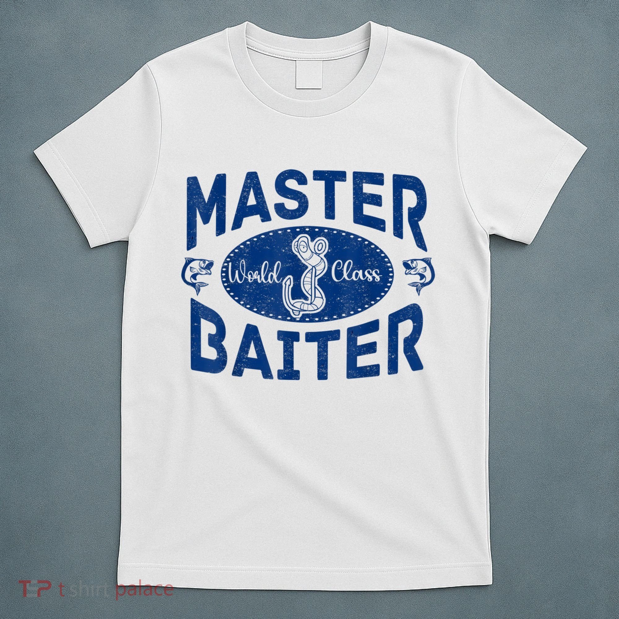 Master Baiter Vintage Bass Fishing Fisherman Men Funny T-Shirt