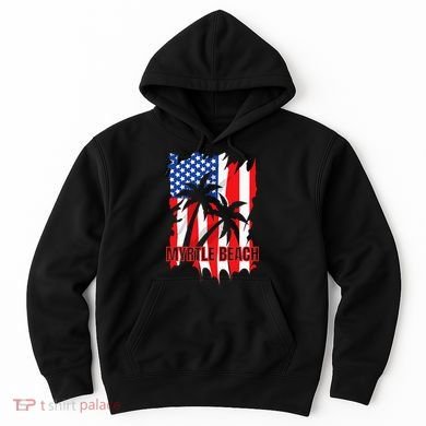 Myrtle Beach Vacation American Flag Hoodie