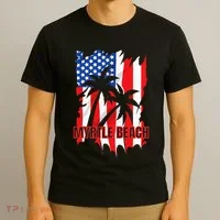 Myrtle Beach Vacation American Flag T-Shirt thumb 3