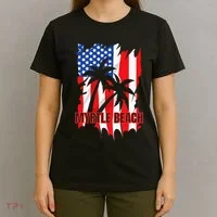 Myrtle Beach Vacation American Flag T-Shirt thumb 4