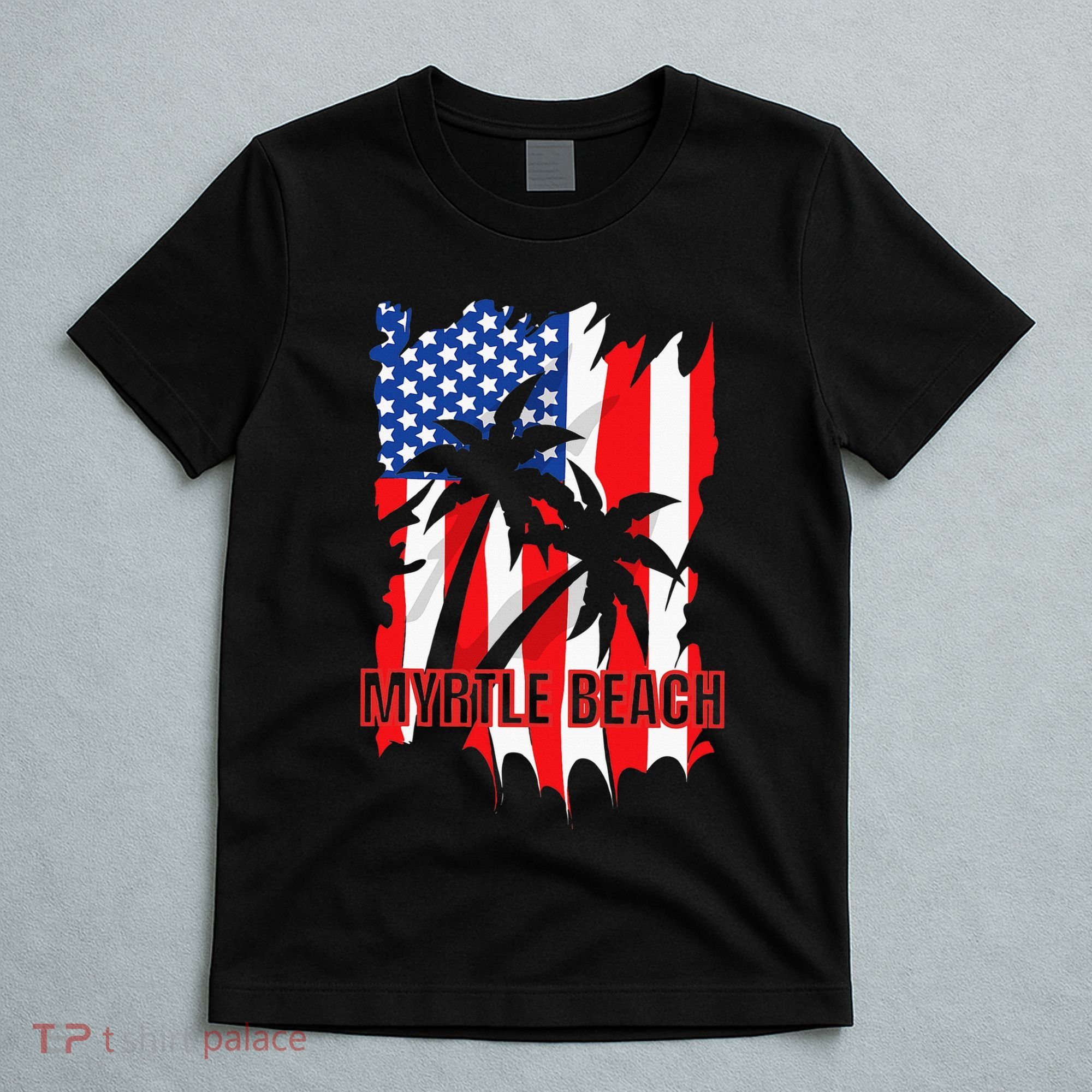 Myrtle Beach Vacation American Flag T-Shirt