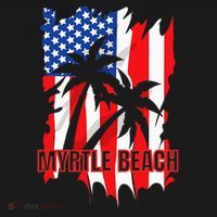Myrtle Beach Vacation American Flag Polo thumb 3