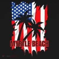 Myrtle Beach Vacation American Flag Ornament thumb 1