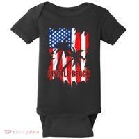 Myrtle Beach Vacation American Flag Baby Bodysuit thumb 0