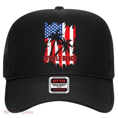 Myrtle Beach Vacation American Flag Hat