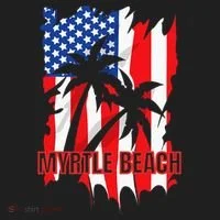 Myrtle Beach Vacation American Flag Hat thumb 2
