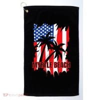 Myrtle Beach Vacation American Flag Golf Towel thumb 0