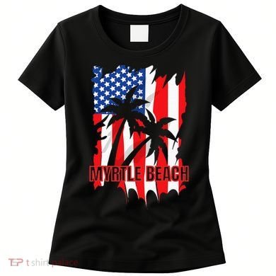 Myrtle Beach Vacation American Flag Women's T-Shirt