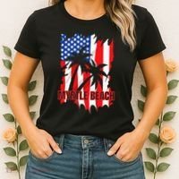 Myrtle Beach Vacation American Flag Women's T-Shirt thumb 2