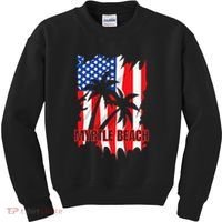 Myrtle Beach Vacation American Flag Kids Sweatshirt thumb 0