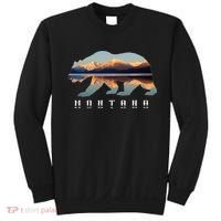 Montana Bear With Glacier National Park Lake Image Souvenir Sweatshirt thumb 0