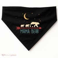 Mama Bear With 3 Cubs Hoodie Mama Bear Hooded USA-Made Doggie Bandana thumb 0