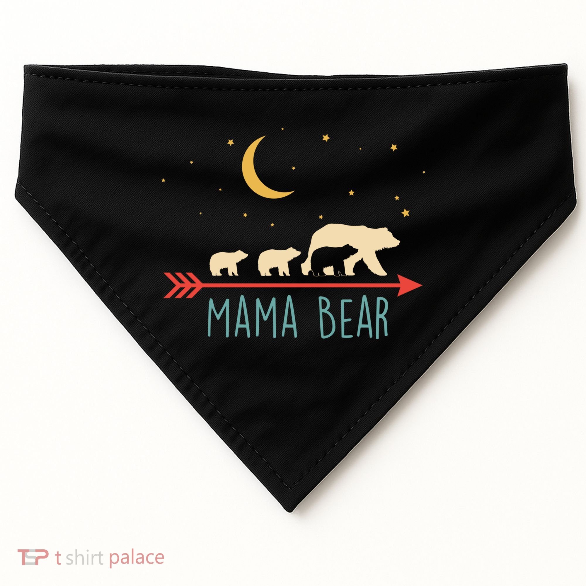 Mama Bear With 3 Cubs Hoodie Mama Bear Hooded USA-Made Doggie Bandana