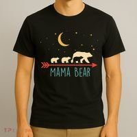 Mama Bear With 3 Cubs Hoodie Mama Bear Hooded T-Shirt thumb 3