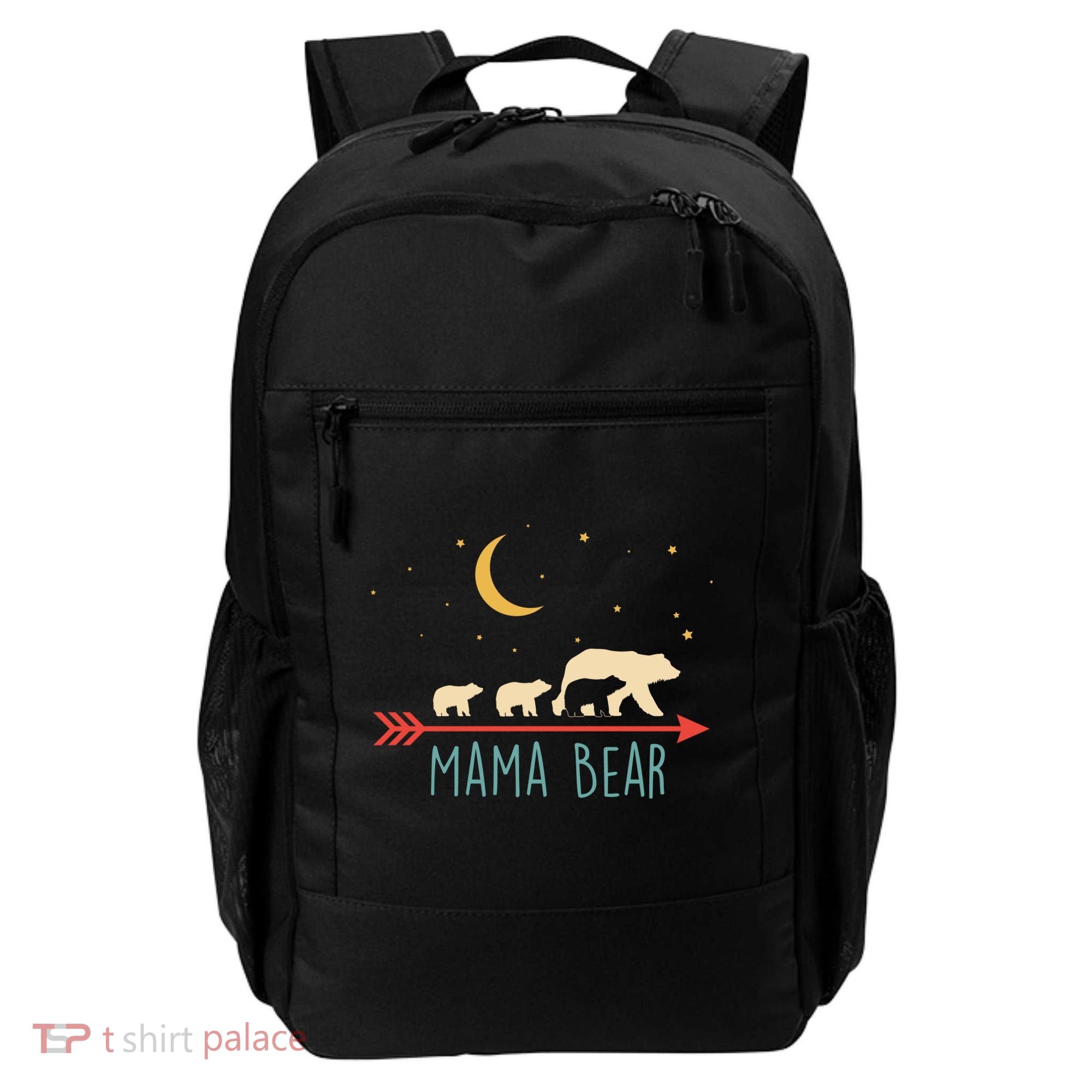 Mama Bear With 3 Cubs Hoodie Mama Bear Hooded Backpack
