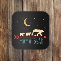 Mama Bear With 3 Cubs Hoodie Mama Bear Hooded Coaster thumb 0