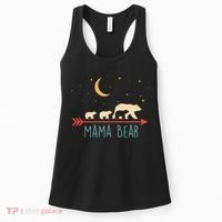 Mama Bear With 3 Cubs Hoodie Mama Bear Hooded Women's Tank Top thumb 0