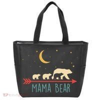 Mama Bear With 3 Cubs Hoodie Mama Bear Hooded Tote Bag thumb 0
